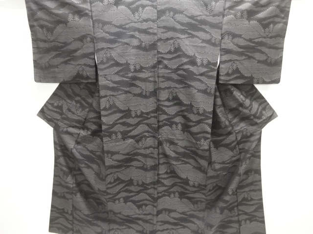 JAPANESE KIMONO / DORO OSHIMA TSUMUGI / WOVEN DISTANT MOUNTAINS